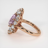 3.22 Ct. Pinkish Purple Sapphire Ring, 18K Rose Gold 4