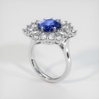 3.49 Ct. Sapphire Ring, 14K White Gold 2