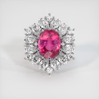 4.88 Ct. Sapphire Ring, 14K White Gold 1