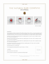 Ruby Ring 4.26 Ct., 14K White Gold Appraisal