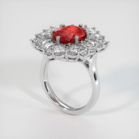 4.26 Ct. Ruby Ring, 14K White Gold 2