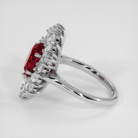 3.01 Ct. Ruby Ring, 14K White Gold 4