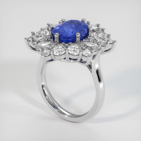 4.07 Ct. Sapphire Ring, 14K White Gold 2