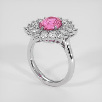 3.48 Ct. Padparadscha Sapphire Ring, 14K White Gold 2