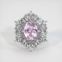 3.22 Ct. Pinkish Purple Sapphire Ring, 14K White Gold 1