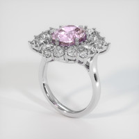 3.22 Ct. Pinkish Purple Sapphire Ring, 14K White Gold 2