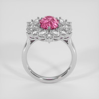 3.48 Ct. Padparadscha Sapphire Ring, 18K White Gold 3
