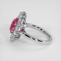 3.48 Ct. Padparadscha Sapphire Ring, 18K White Gold 4