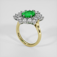1.91 Ct. Emerald Ring, 18K White & Yellow 2