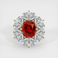 4.10 Ct. Ruby Ring, 14K Yellow Gold 1