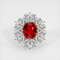 3.62 Ct. Ruby Ring, 14K Yellow Gold 1