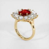 3.62 Ct. Ruby Ring, 14K Yellow Gold 2