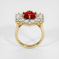 3.62 Ct. Ruby Ring, 14K Yellow Gold 3