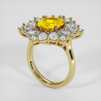 3.48 Ct. Yellow Sapphire Ring, 14K Yellow Gold 2