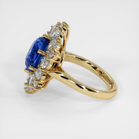 5.58 Ct. Blue Sapphire Ring, 18K Yellow Gold 4