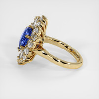 3.49 Ct. Blue Sapphire Ring, 18K Yellow Gold 4