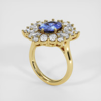 2.43 Ct. Blue Sapphire Ring, 18K Yellow Gold 2