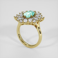 1.68 Ct. Emerald Ring, 18K Yellow Gold 2