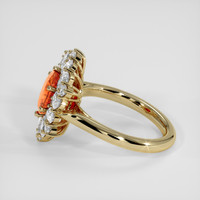 3.40 Ct. Orange Spessartite Garnet Ring, 18K Yellow Gold 4