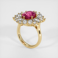 4.88 Ct. Pink Sapphire Ring, 18K Yellow Gold 2