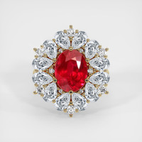 Ruby Ring 4.12 Ct., 18K Yellow Gold Preview