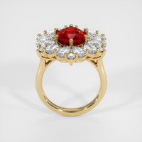 3.62 Ct. Ruby Ring, 18K Yellow Gold 3