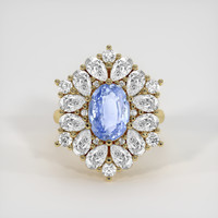 2.63 Ct. Sapphire Ring, 18K Yellow Gold 1