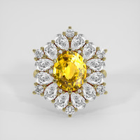 3.48 Ct. Yellow Sapphire Ring, 18K Yellow Gold 1