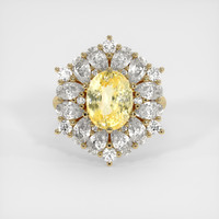 4.01 Ct. Sapphire Ring, 18K Yellow Gold 1