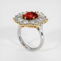 Ruby Ring 4.10 Ct., 14K Yellow White Preview