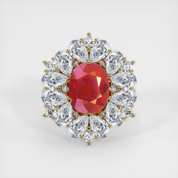 Ruby Ring 4.26 Ct., 14K Yellow White Preview