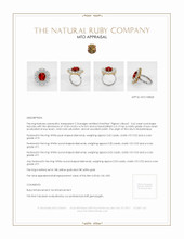 Ruby Ring 3.62 Ct., 18K Yellow White Appraisal
