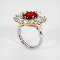 Ruby Ring 3.62 Ct., 18K Yellow White Preview