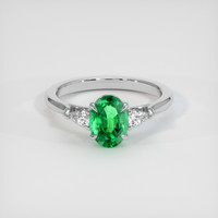 0.96 Ct. Emerald Ring, Platinum 950 1