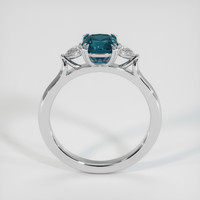 1.69 Ct. Greenish Blue Sapphire Ring, Platinum 950 3
