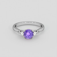 2.06 Ct. Pinkish Purple Sapphire Ring, Platinum 950 1