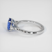 2.20 Ct. Blue Sapphire Ring, 14K White Gold 4