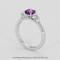 1.57 Ct. Purple Sapphire Ring, 14K White Gold 2
