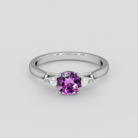 1.57 Ct. Purple Sapphire Ring, 18K White Gold 1