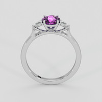 1.57 Ct. Purple Sapphire Ring, 18K White Gold 3
