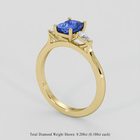 1.35 Ct. Blue Sapphire Ring, 10K Yellow Gold 2