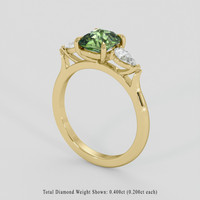 1.56 Ct. Yellowish Green Sapphire Ring, 10K Yellow Gold 2