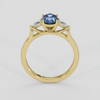 1.17 Ct. Blue Sapphire Ring, 10K Yellow Gold 3