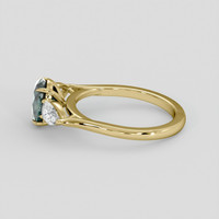 1.51 Ct. Bluish Green Sapphire Ring, 10K Yellow Gold 4