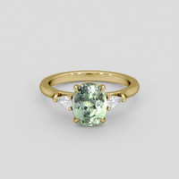 2.53 Ct. Green Sapphire Ring, 10K Yellow Gold 1