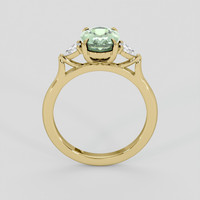 2.53 Ct. Green Sapphire Ring, 10K Yellow Gold 3