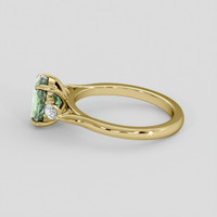 2.53 Ct. Green Sapphire Ring, 10K Yellow Gold 4
