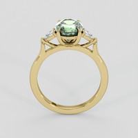 2.63 Ct. Green Sapphire Ring, 10K Yellow Gold 3