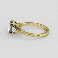 2.63 Ct. Green Sapphire Ring, 10K Yellow Gold 4