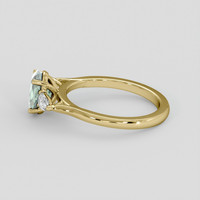 1.64 Ct. Green Sapphire Ring, 10K Yellow Gold 4
